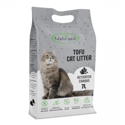 Naturalis Tofu Cat Litter 7l Activated Carbon - 100% натурална котешка тоалетна с активен въглен