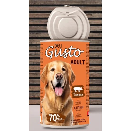 Deli Gusto Dog Pork - хапки в сос със свинско 1240гр.