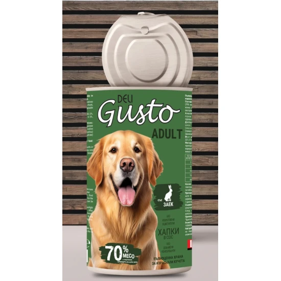 Deli Gusto Dog Rabbit - хапки в сос с заешко 1240гр.