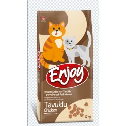 Enjoy Adult Cat Chicken - Пълноценна храна за израснали котки от всички породи с пилешко 15 кг