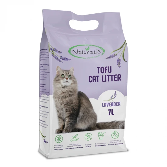 Naturalis Tofu Cat Litter 7l Lavander - 100% натурална котешка тоалетна с лавандула
