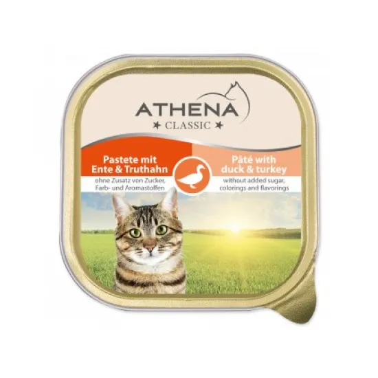 Athena - Пастет за израснали котки с патешко и пуешко 100 гр