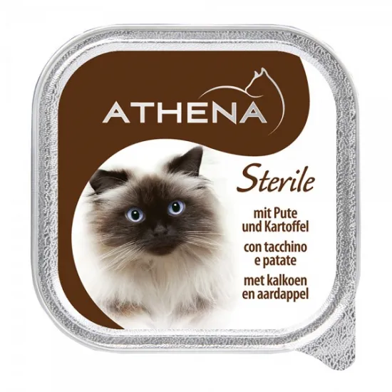 Athena Sterile - Пастет за кастрирани котки с пуйка и картофи 100 гр