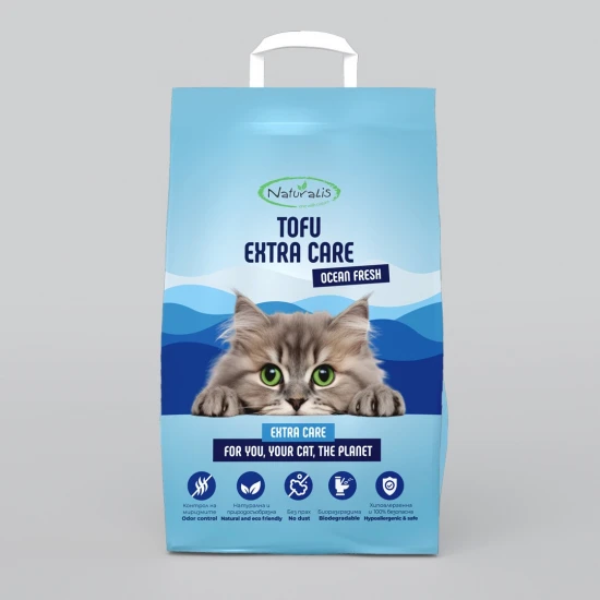 Naturalis Tofu Extra Care Ocean Fresh 6L- 100% натурална котешка тоалетна с океанска свежест