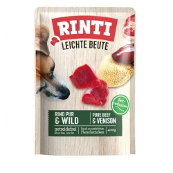 Rinti Pur - Пауч за кучета от говеждо и дивеч 400 гр