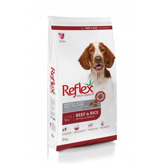 Reflex High Energy Beef Adult Dog - Пълноценна храна за активни израснали кучета с говеждо месо 15 кг