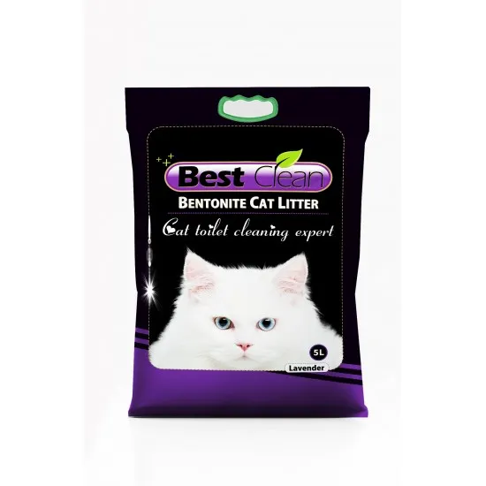 Best Clean Levander - Котешка тоалетна от бентонит с аромат на лавандула