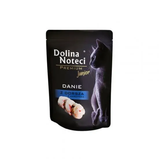 Dolina Noteci Premium Kitten Cod & Sardines - Пауч за подрастващи котенца с треска и сардини 85 гр