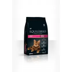 Equilibrio Adult Cat Hairball - Пълноценна храна за израснали котки спомагаща естествено отделяне на космените топки 7.5 кг