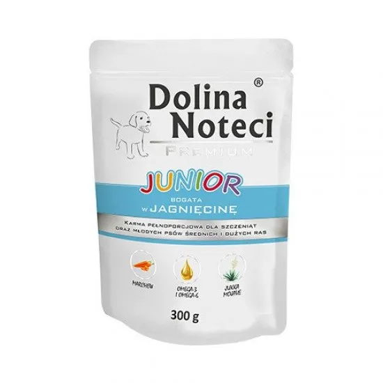 Dolina Noteci Premium Dog Junior Lamb - Пауч за подрастващи кучета с агнешко 300 гр
