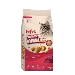 Reflex Plus Crunchy Bubble Adult Cat Lamb - Пълноценна храна за израснали котки от всички породи с агнешко 10кг.