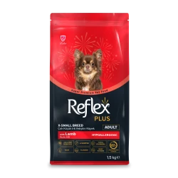 REFLEX+ EXTRA SMALL ADULT DOG LAMB 1.5 kg - Пълноценна храна за израснали кучета от много малки породи с агнешко 1.5 кг