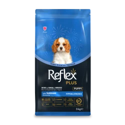 REFLEX+ MINI/SMALL PUPPY  SALMON 3 kg - Пълноценна храна за малки кученца от дребни породи със сьомга 3 кг