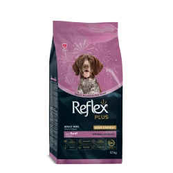 Reflex Plus High Energy Adult Dog  - високоенергийна храна с говеждо месо за израснали кучета  12 кг