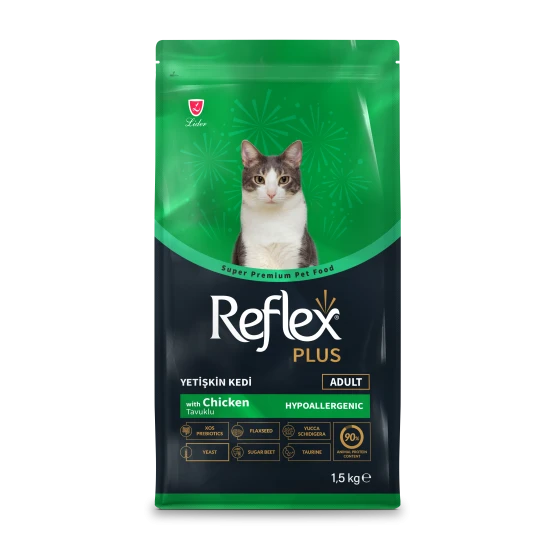 Reflex Plus Chicken Adult Cat - Пълноценна храна за израснали котки от всички породи с пилешко 1.5 кг