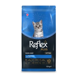 Reflex+ Kitten Salmon1.5kg - Пълноценна храна за подрастващи котки от всички породи със сьомга 1.5 кг