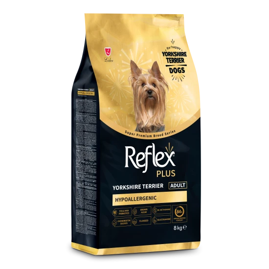 Reflex Plus Breed Series Yorkshire Terrier Adult 8kg - Специална супер премиум храна за израснали Йоркширски териери 8кг.