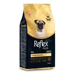Reflex Plus Breed Series Pug Adult 8kg - Специална супер премиум храна за израснали кучета от порода Мопс 8кг.