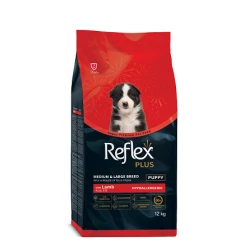 Reflex Plus Junior Medium & Large Breeds Lamb and Rice  - Пълоценна храна за подрастващи кучета с агнешко и ориз от средни и едри породи 12 кг 