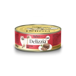 Reflex Plus Delizzia Pate with Beef 85gr - Консерва с говеждо за израснали котки – пастет 85гр.