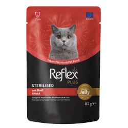 RP Pouch cat  Sterelised Beef in Jelly 85gr  - Парченца говеждо месо в желе за кастрирани котки 85 гр.