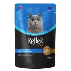 RP Pouch cat Tuna and Trout in Jelly 85gr  - Парченца риба тон и пъстърва в желе за израстнали котки 85 гр.