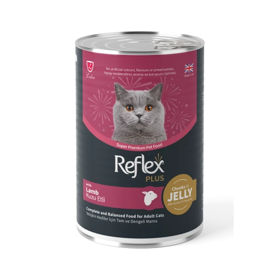 Reflex Plus Консерва с агнешко за израснали котки – хапки в сос 400гр.