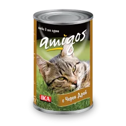 Amigos Liver Adult Cat - Консерва за израснали котки с черен дроб 415 гр