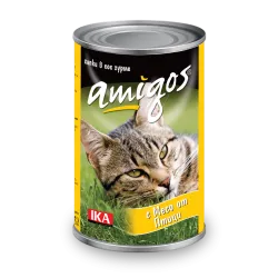 Amigos Poultry Adult Cat - Консерва за израснали котки с птици 415 гр