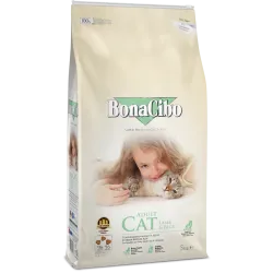 BonaCibo Lamb & Rice Adult Cat - Пълноценна храна за израснали капризни котки с агнешко и ориз 5 кг