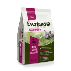 Everland Sterelised Cat Duck - Пълноценна супер премиум храна за кастрирани котки с патешко 4 кг