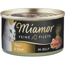 Miamor фини филенца - Консерва храна за котки с риба тон и сирене 100 гр