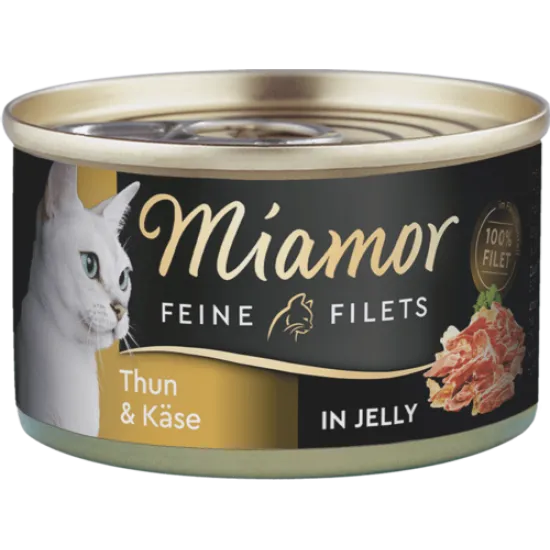 Miamor фини филенца - Консерва храна за котки с риба тон и сирене 100 гр