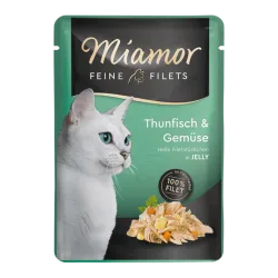 Miamor фини филенца - Пауч за израснали котки с риба тон и зеленчуци 100 гр