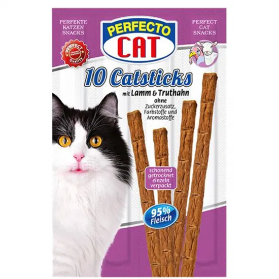 Perfecto Cat Sticks - Саламени пръчици за котки с агнешко и пуешко 50 гр