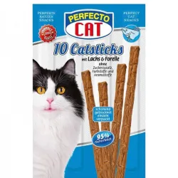 Perfecto Cat Sticks - Саламени пръчици за котки със сьомга и пъстърва 50 гр
