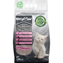 KittyMax Baby Powder - Котешка тоалетна от бял бентонит с бебешка пудра