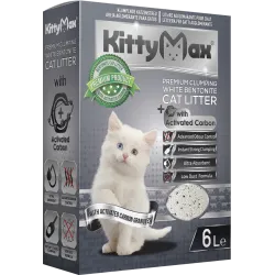 KittyMax Activated Carbon - Котешка тоалетна от бял бентонит с активен въглен
