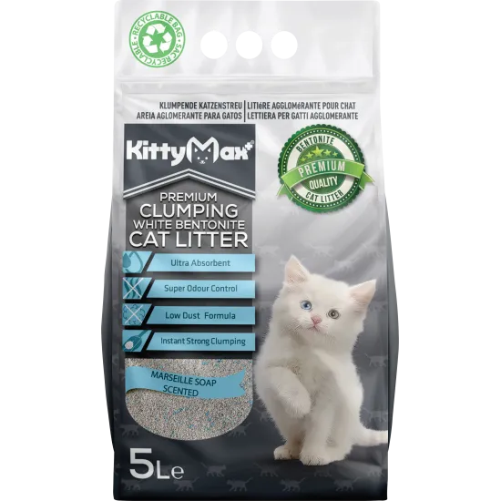 KittyMax Marseille Soap - Котешка тоалетна от бял бентонит с марсилски сапун