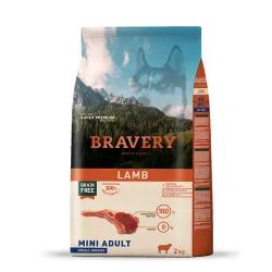 Bravery Lamb Small & Mini Breeds Adult Dog - Пълноценна храна за израснали кучета от дребни и мини породи с агнешко 2 кг