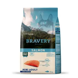Bravery Salmon Mini Breeds Adult Dog - Пълноценна храна за израснали кучета от дребни и мини породи със сьомга 2 кг