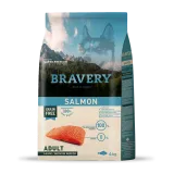 Bravery Salmon Medium &amp; Large Breeds Adult Dog - Пълноценна храна за израснали кучета от средни и едри породи със сьомга 4 кг