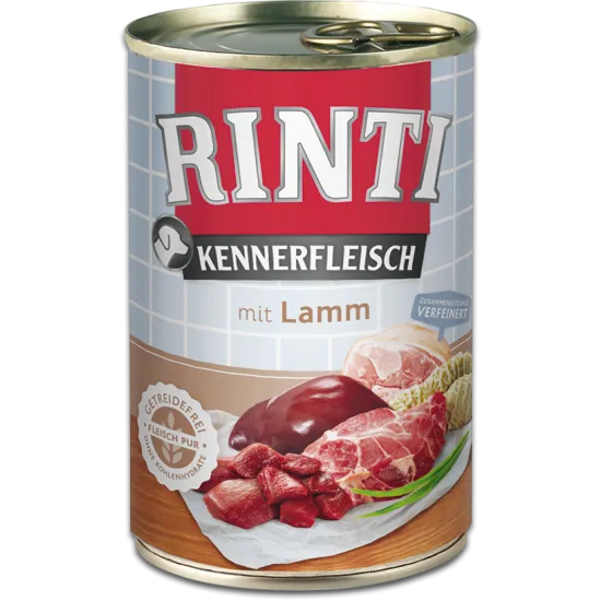 Rinti Kennerfleisch Adult - Консервирана храна за израснали кучета с агнешко 400 гр