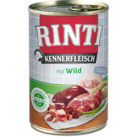 Rinti Kennerfleisch Adult - Консервирана храна за израснали кучета с дивеч 400 гр