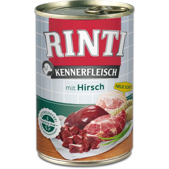 Rinti Kennerfleisch Adult - Консервирана храна за израснали кучета с еленско 400 гр