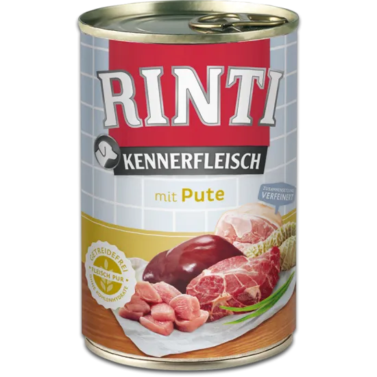 Rinti Kennerfleisch Adult - Консервирана храна за израснали кучета с пуешко 400 гр