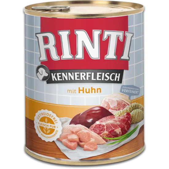 Rinti Kennerfleisch Adult - Консервирана храна за израснали кучета с пилешко 800 гр