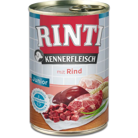 Rinti Kennerfleisch Junior - Консервирана храна за подрастващи кучета с говеждо 400 гр