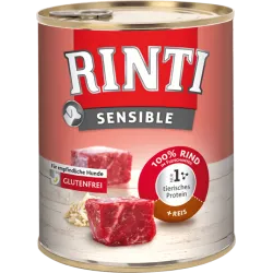Rinti Sensible - Консервирана храна за кучета с алергии, с говеждо и ориз 800 гр
