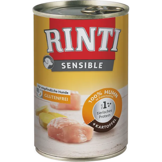Rinti Sensible - Консервирана храна за кучета с алергии, с пилешко и картофи 400 гр